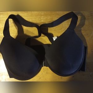 Women's Black Bra. Crossed Back